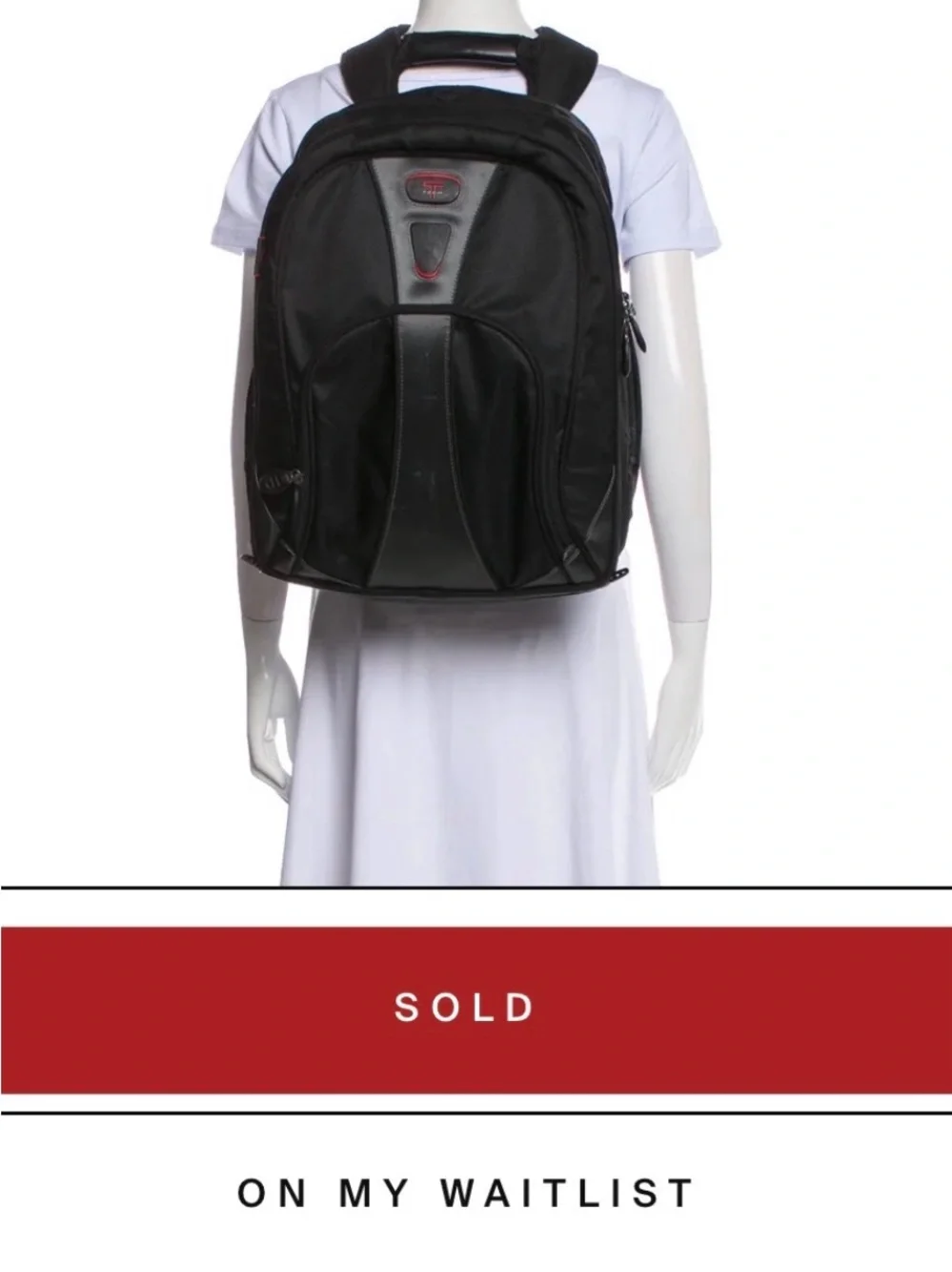 Tumi UNISEX Alpha T-Tech Dual-Tone Black Backpack